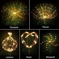 Lawn solar fireworks decorative light