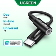 [DAC Chips] UGREEN Original USB C to 3.5mm DAC Audio Adapter compatible for SAMSUNG S22 Ultra/Oneplu