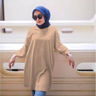 Oversized Blouse Hijab - Kaos Oversize Polos Hijab / Kaos Panjang Wanita / Kaos Jumbo / Modelo / Ata