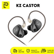 KZ Castor In-Ear Headphones Dual Dynamic 2DD 10mm+8mm HIFI headset microphone for videoke High-quali