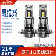 Super Bright 95 Headlight H7 Bulb H4 In-Line Car led Light Headlight Car Light Modified Car led Head