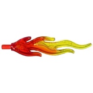 Lego Parts 85959pb01b Wave Rounded Straight Large with Bar End (Flame) with Marbled Trans-Yellow Pat