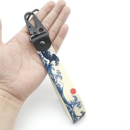 JDM Sóng Móc Khóa Ô Tô Xe Máy Khóa Dây Kanagawa Lướt Trang Trí Móc Khóa Cho VW Honda Toyota Subaru