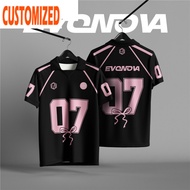 Coquette Ribbon Coquette Jersey Custom Name Pink Bow Microfiber Jersey Short Sleeve Sport Retro Coll
