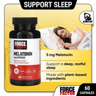 Force Factor, Melatonin, 5 mg, Fall Asleep Faster And Sleep Longer, 60 Vegetable Capsules