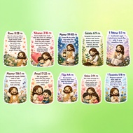 Christian Chibi Stickers with Bible Verse Part-3