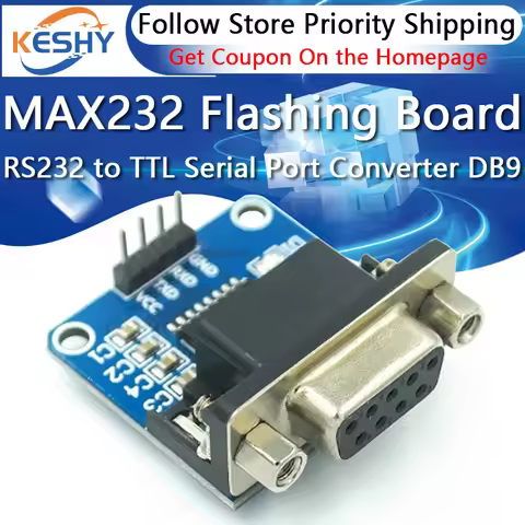 MAX3232 RS232 to TTL Serial Port Converter Module Female DB9 Connector MAX232 Flashing Board