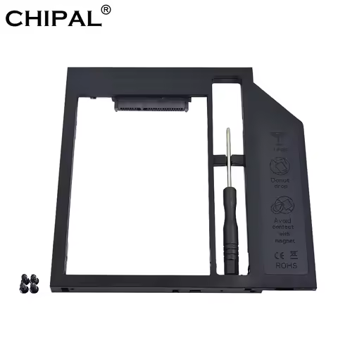 CHIPAL Plastic 2nd Second HDD Caddy 9.5mm 9mm SATA 3.0 Optibay 2.5'' SSD DVD Hard Disk Driver CD-ROM