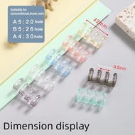 Loose Leaf Binder Rings 5 Hole 30 Hole Plastic Spiral Binding Strips A4 A5 B5 Notebook DIY