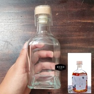 Liquor Square Bottle 375ml shot Bottle/ Drink Bottle/ Aesthetic Bottle/