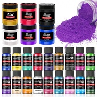 Mica Powder, Art Pigments Glitter Epoxy Resin Colorants Multipurpose DIY Craft Additives Painting, F