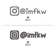 客製化 IG帳號 IG 車貼 IG名牌 3M 反光貼紙 Instagram 防水 耐曬