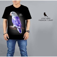 UNGU Cool men's t-shirt with purple lovebird image, distro t-shirt