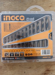 INGCO MATA BOR BESI SET 12PCS 2-8MM DRILL BIT INGCO AKDB1125