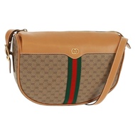GUCCI Micro GG Supreme Web Sherry Line Bag PVC Beige 001 084 4001 Auth ki6415A