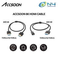 ACCSOON AXC18 / AXC19 8K HDMI CABLE TYPE A TO TYPE A / TYPE A TO TYPE D CABLE (50CM)