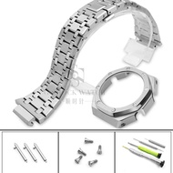 Watchband Strap Bezel For Casio G-Shock GA-2100 Series Case Stainless Steel Metal Wristband Frame GA2100 GA-2100-1A Watch band Bracelet