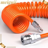 MEIGUII Air Compressor Hose Tube, Flexible With Connector PU Air Compressor Hose, Industrial Air Com