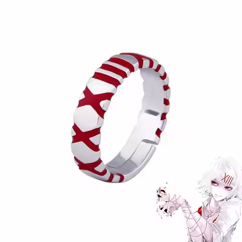 Anime Tokyo Ghoul Rings Juzo Suzuya Rei Cosplay Unisex Adjustable Fashion personality Ring Party Jew