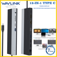 Wavlink USB C Triple Display HUB Docking Station USB C TO DP, HDMI , VGA, USB2.0/3.0 A, Gigabit Ethe