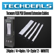 Tecware FLEX PSU Sleeved Extension Cables - 24pin / 4+4pin / 6+2pin*2 - WHITE