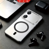 Case For OPPO A18 A38 A98 5G phone case Newly designed mesh format magnetic suction ring shockproof 