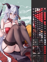 2D Keycaps Egil PBT Keycaps Azure Blue Route Five-Side Sublimation Success Black Silk LSP HD Frosted