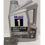 Mobil 1 5W50 Triple Action Power Fully Synthetic Motor Oil 4L (SG)