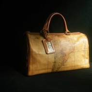 【老時光 OLD-TIME】早期二手包Alviero Martini地圖波士頓包*信