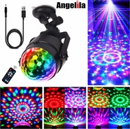 Angelila Sound activated Car LED Disco Lights 5V USB LED Stage Lights 3W Decorative Lights with Remote Controller