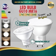 LED GU10 BULB / LED MR16 BULB 7W 9W 10W HIGH QUALITY 3 Colour LED Bulb Dimmable Mentol Eyeball Bulb 