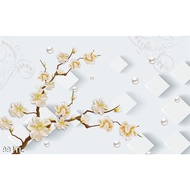 Wallpaper Decorative Unique 3d Flower Bedroom - 991TL- With Size Printed On Request