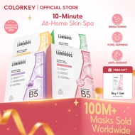 COLORKEY LUMINOUS B5 Facial Sheet Mask(10pcs/box) Deep Hydrates, Brightens, Repair Skin daily use ma