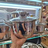 Fivestar 16cm 3-Bottom Stainless Steel Pot For Induction Cooker mini Stainless Steel Pot