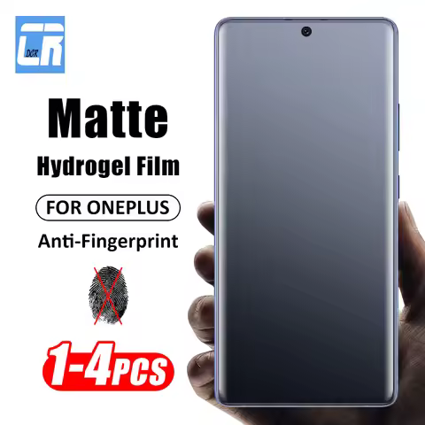 1-4PCS Silicone Matte Hydrogel Film for OnePlus 13 12 11 12R 11R Full Curved Screen Protector for On