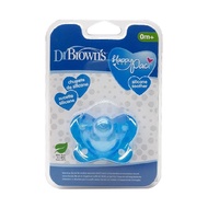 Dr. Brown's DB018 Silicone Soother NewBorn Baby Pacifier - Blue [0m] biru