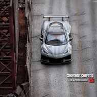 Fine Model 1/64 Chevrolet Corvette C8 LBWK Diecast Car Model Alloy Simulation Collection Toy Gift Fo