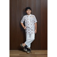 Al amwa premium abrar Boys' kurta Suit with batik motif