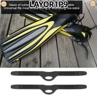 LAYOR1P9 Flippers Fin Strap, Adjustable Elastic Swimming Fin Strap, Durable Rubber Fin Flippers Stra
