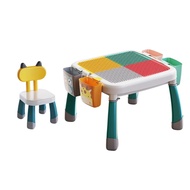 Kids Multifunctional Building Block Table Study Table (1Table + 1Chair)