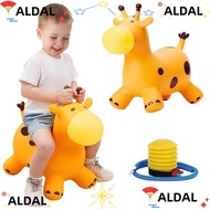 ALDAL Giraffe Bouncy Horse, Rubber Thickened Animals Jumping Toys, Creative Anti-fall Inflatable Stu
