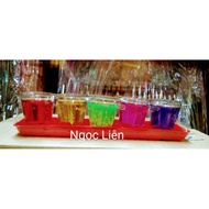 5-cup five-color candle