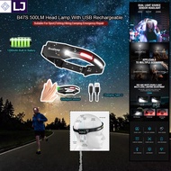 B47S 500LM Rechargeable Battery Head Lamp Flashlight Led for Hiking, Sport, Fishing, Camping