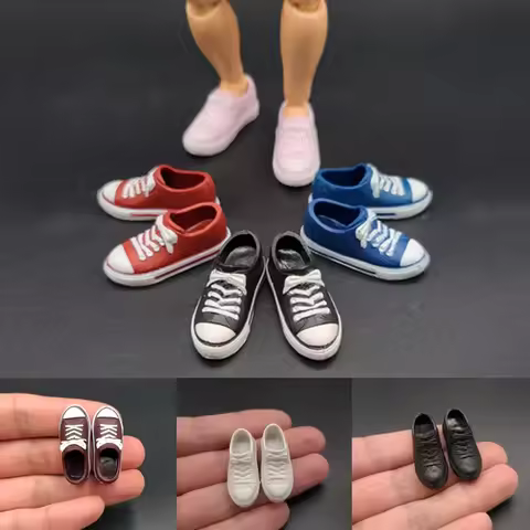 1/12 Scale Male Female Shoes Low-cut Canvas Model For 6 Inches Figma SHF BJD Dam TBLeague Action Fig