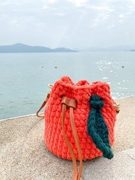 手工鉤織大吉&柚子色水桶袋