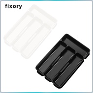 [fixory] Silverware Organizer Cutlery Container 4 Compartment, Cutlery Tray, Utensil Organizer