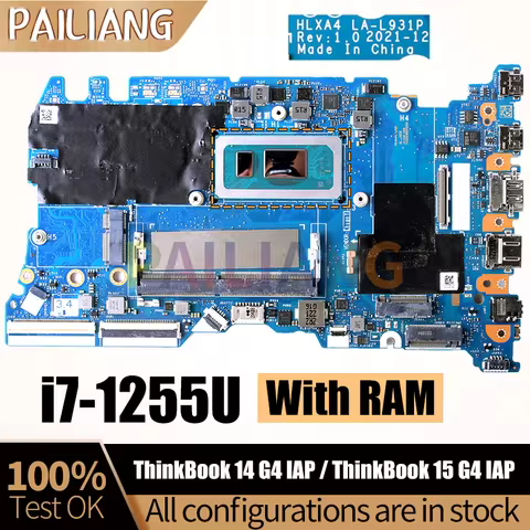 For LENOVO ThinkBook 14 G4 IAP ThinkBook 15 G4 IAP Laptop motherboard LA-L931P i7-1255U RAM 8G Noteb