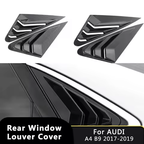 2Pcs Rear Side Vent Window Louver Shutter Cover Trim Side Door Panel Panel ABS Cap Car For Audi A4 B