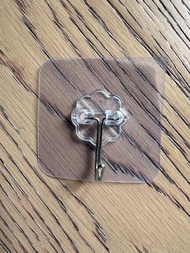 2個 廚房浴室透明強力無痕掛勾 2 transparent strong traceless hooks for kitchen and bathroom