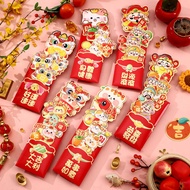 6PCS創意抽拉紅包封新年红包袋 NEW 2026 Red Envelope New Year Blessing Red Packet Spring Festival Gift Supplies 新年